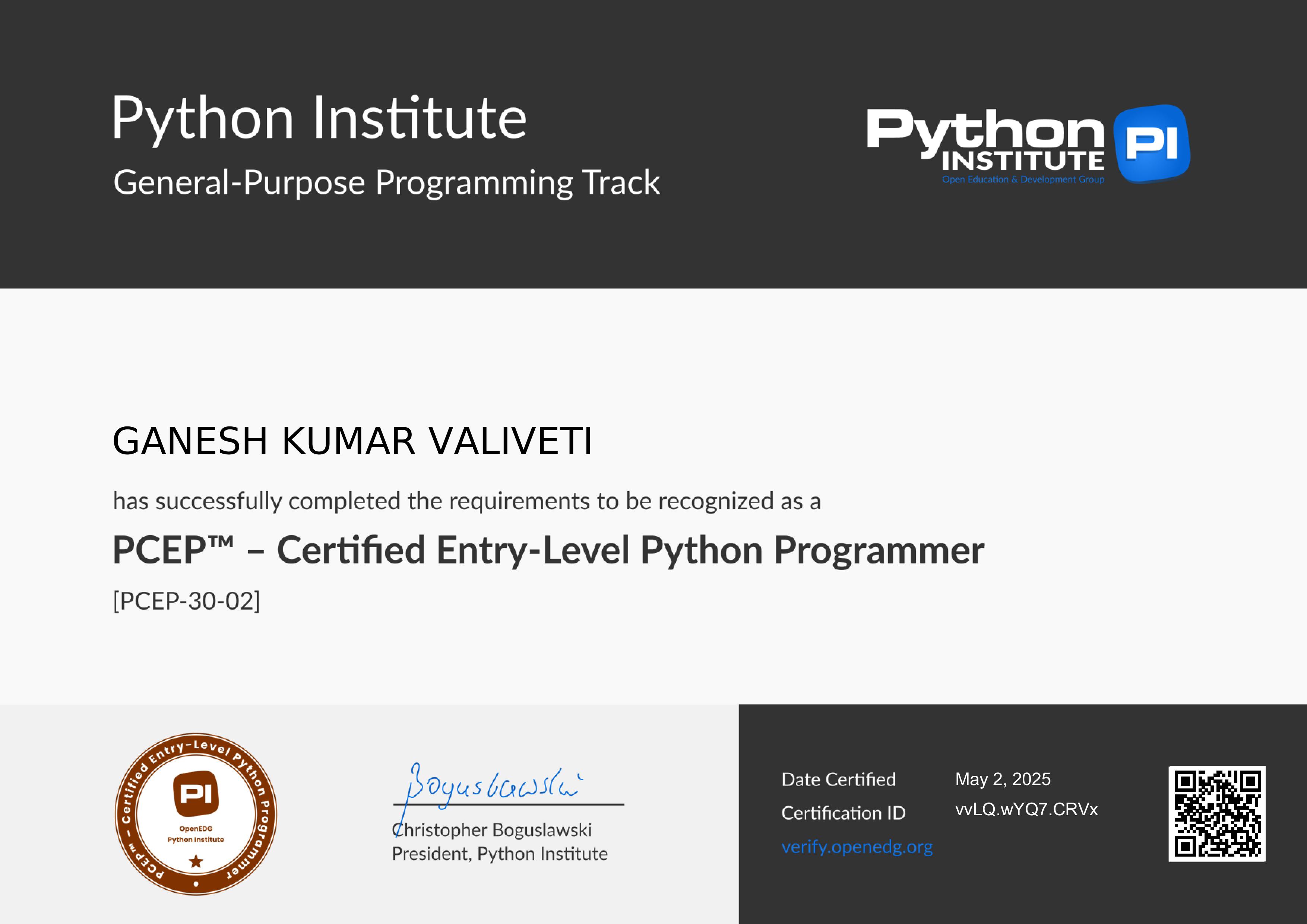 Python Certification